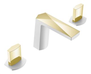 Смеситель для раковины Boheme Venturo 150-WG-ICE белый/золото